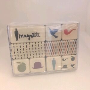Rene Magritte FRIDGE MAGNETS Surreal Art Set of 9 - New